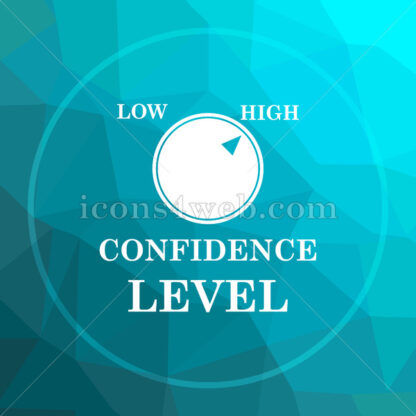 Confidence low poly button. - Website icons