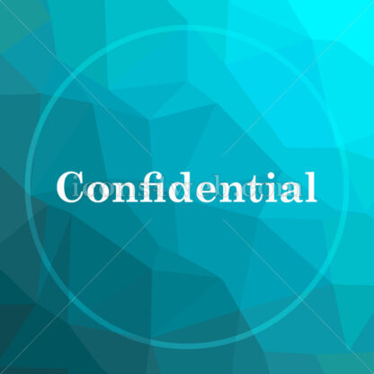 Confidential low poly button. - Website icons