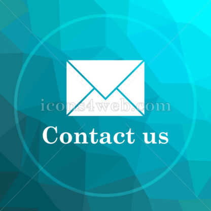Contact us low poly button. - Website icons