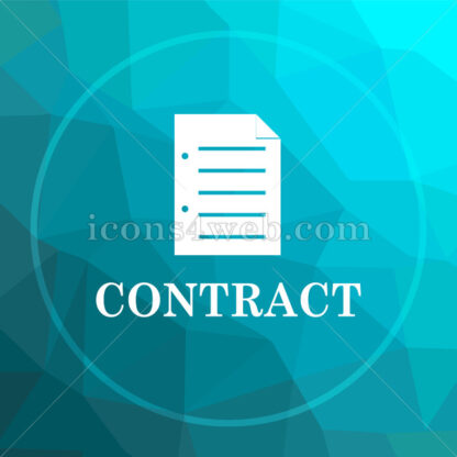 Contract low poly button. - Website icons