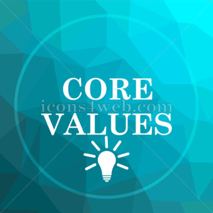 Core values low poly button. - Website icons