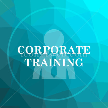 Corporate training low poly button. - Website icons