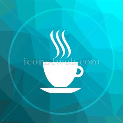 Cup low poly button. - Icons for website