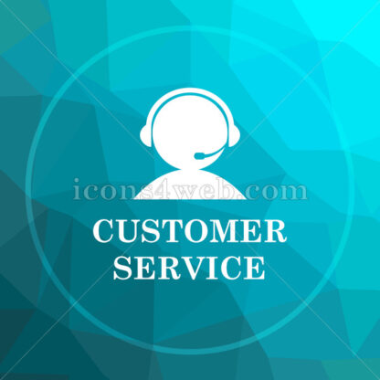 Customer service low poly button. - Website icons