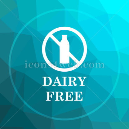 Dairy free low poly button. - Website icons