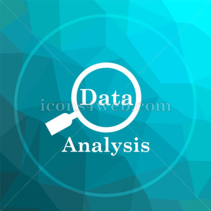 Data analysis low poly button. - Website icons