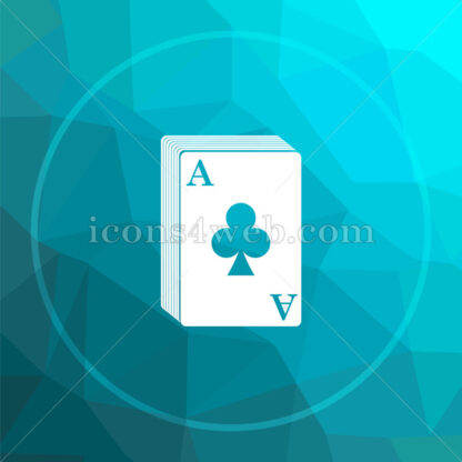 Deck of cards low poly button. - Website icons