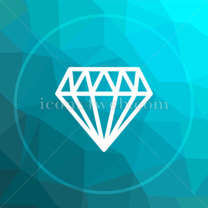 Diamond low poly button. - Website icons