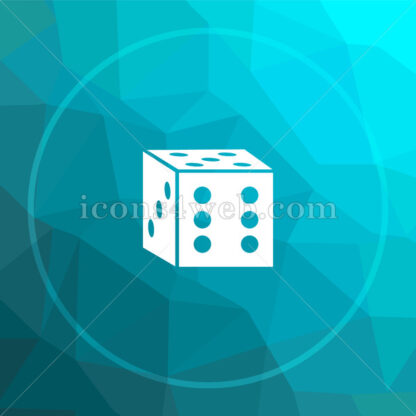 Dice low poly button. - Website icons
