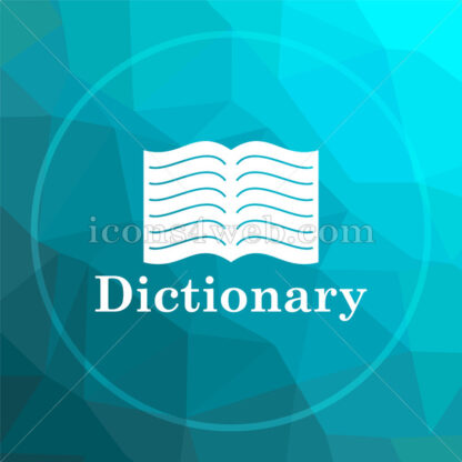 Dictionary low poly button. - Website icons