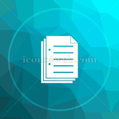 Document low poly button. - Website icons