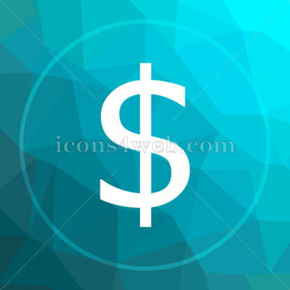 Dollar low poly button. - Website icons
