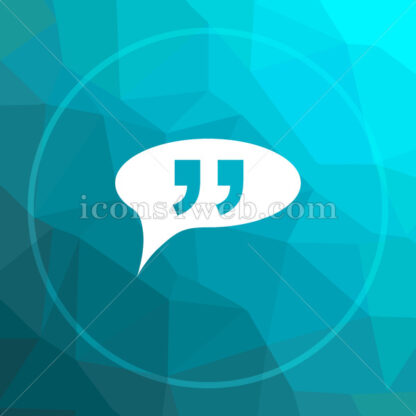 Double quotes low poly button. - Website icons