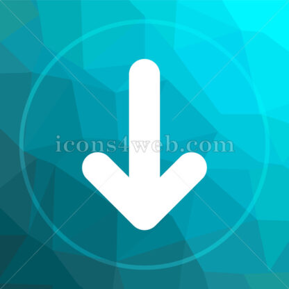 Down arrow low poly button. - Website icons