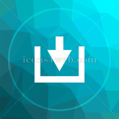 Download sign low poly button. - Website icons