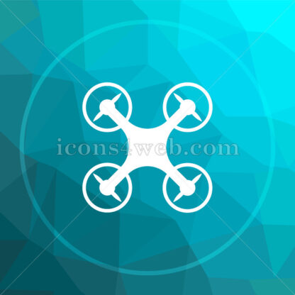 Drone low poly button. - Website icons
