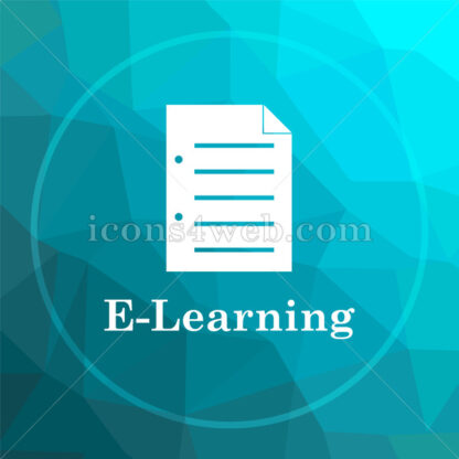 E-learning low poly button. - Website icons