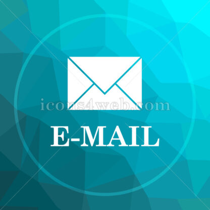 E-mail low poly button. - Website icons