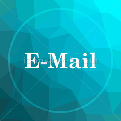 E-mail text text low poly button. - Website icons