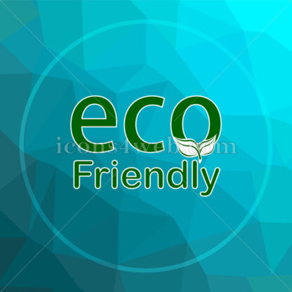 Eco Friendly low poly button. - Website icons