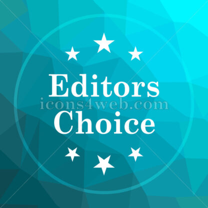 Editors choice low poly button. - Website icons