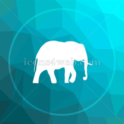 Elephant low poly button. - Website icons