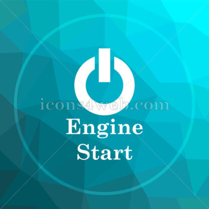 Engine start low poly button. - Website icons