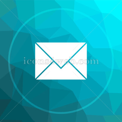 Envelope low poly button. - Website icons