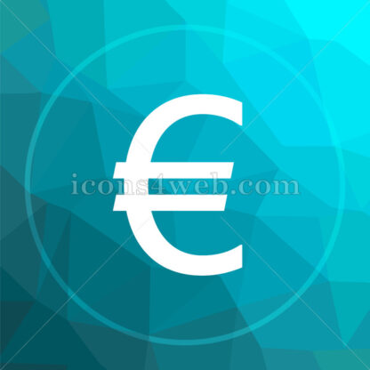 Euro low poly button. - Website icons