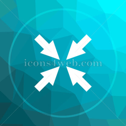Exit full screen low poly button. - Website icons