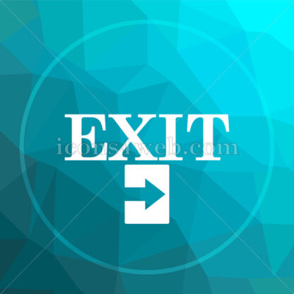 Exit low poly button. - Website icons