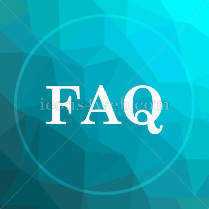FAQ low poly button. - Website icons