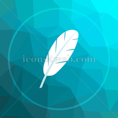 Feather low poly button. - Website icons