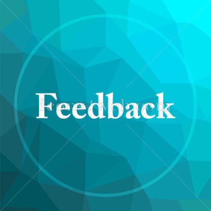 Feedback low poly button. - Website icons