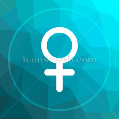 Female sign low poly button. - Website icons