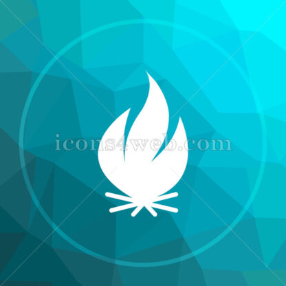 Fire low poly button. - Website icons