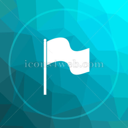 Flag low poly button. - Website icons