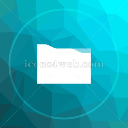 Folder low poly button. - Website icons