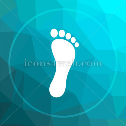 Foot print low poly button. - Website icons