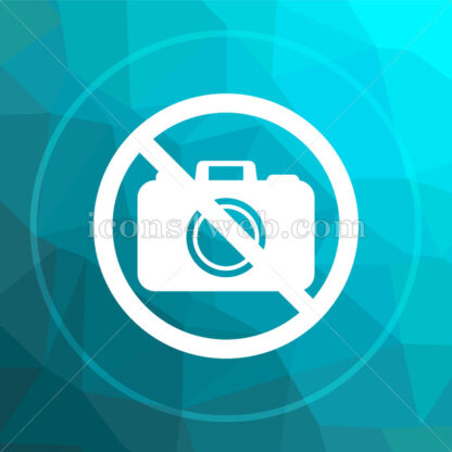 Forbidden camera low poly button. - Website icons
