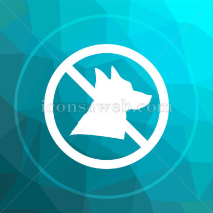 Forbidden dogs low poly button. - Website icons