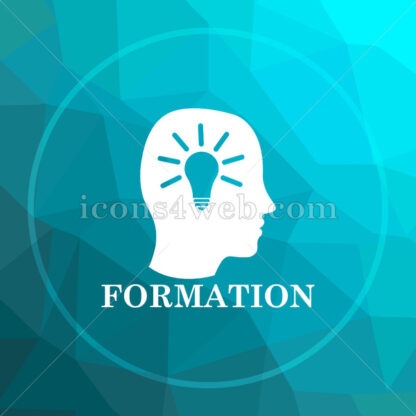 Formation low poly button. - Website icons