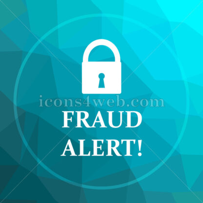 Fraud alert low poly button. - Website icons
