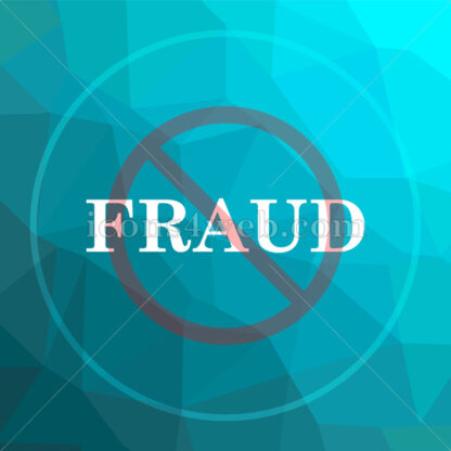 Fraud forbidden low poly button. - Website icons