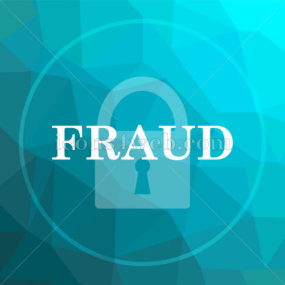 Fraud low poly button. - Website icons