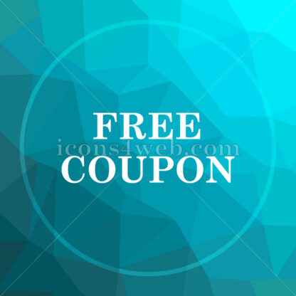 Free coupon low poly button. - Website icons