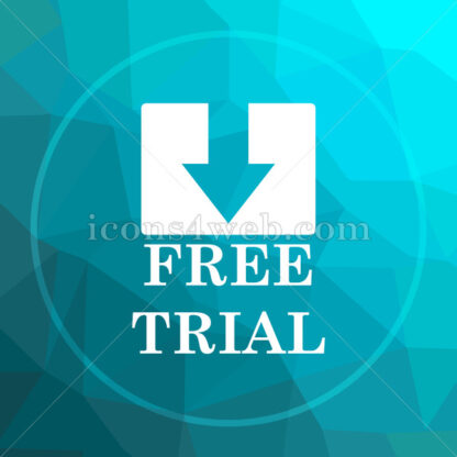 Free trial low poly button. - Website icons
