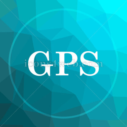 GPS low poly button. - Website icons