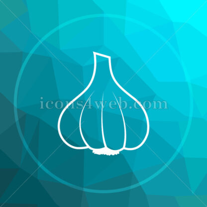 Garlic low poly button. - Website icons