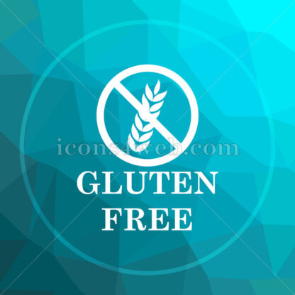 Gluten free low poly button. - Website icons